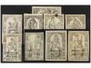 ESPAÑA. 1868. TIMBRES PARA PAPEL SELLADO. Serie completa de 