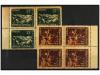 ** ESPAÑA. Ed. 787/88. SERIE COMPLETA en bloques de cuatro. 