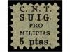 ESPAÑA GUERRA CIVIL. CNT-SUIG. PRO MILICIAS. 2 pts., 3 pts.