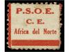 ESPAÑA GUERRA CIVIL. ÁFRICA. P.S.O.E/CE/AFRICA DEL NORTE. 2 
