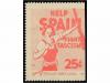 ESPAÑA GUERRA CIVIL. HELP SPAIN. 10 ctvos. rosa y 25 ctvos.