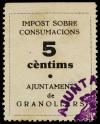 ESPAÑA GUERRA CIVIL. GRANOLLERS. IMPOST SOBRE CONSUMACIONS. 
