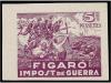 ESPAÑA GUERRA CIVIL. FIGARÓ. SERIE COMPLETA en color violeta