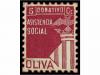 ESPAÑA GUERRA CIVIL. OLIVA. ASSISTENCIA SOCIAL. 5 cts. lila 
