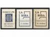 ESPAÑA GUERRA CIVIL. LA RIBA. Conjunto de 3 viñetas (All. 2,