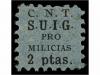 ESPAÑA GUERRA CIVIL. CNT/SUIG. PRO MILICIAS. 1 pta. ocre y 2