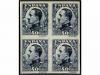 ** ESPAÑA. Ed. 497s. 40 cts. azul. Bloque de cuatro SIN DENT