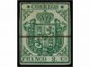 ° ESPAÑA. Ed. 32C. NO EMITIDO. 2 cuartos verde sobre papel a