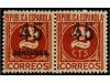* ESPAÑA. Ed. 744hcc. 45 cts. s. 2 cts. castaño. Habilitació