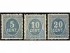 (*) ESPAÑA. Ed. 232, 233, 235. 5 cts., 10 cts. y 20 cts. ver