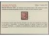° ITALIA. Sa. L20e. 40 cts. rosa.DENTADO SUPERIOR DESPLAZADO