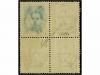 ** ITALIA. Sa. 56. 2 cts. s. 5 cts. verde. Bloque de cuatro,