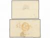 ✉ ESPAÑA: PREFILATELIA. 1844-46. DOS cartas con fechadores C