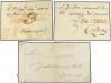 ✉ CHILE. 1800-1850. Conjunto de 13 cartas o frontales con di