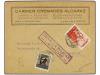 ✉ MARRUECOS. 1920-38. Conjunto de cuatro cartas, diversos fr