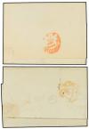 ✉ ESPAÑA. Ed. 6. 1851. Dos cartas con sello de seis cuartos 