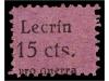ESPAÑA GUERRA CIVIL. LECRÍN. 15 cts. negro s. violeta. Pro G