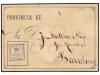✉ ESPAÑA. 1873. MADRID a BARCELONA. Tarjeta Postal Precursor