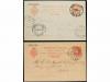 ✉ MARRUECOS. 1894-1907. Conjunto de ocho enteros postales de