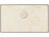 ✉ PERU. Sc. 14. 1873. CALLAO a RECCO (Italia). 1 dinero verd