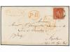 ✉ TRINIDAD. Sg. 8. 1854. TRINIDAD to NAPLES. 1d. brick red c