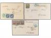 ✉ LEVANTE: CORREO AUSTRIACO. 1877-79. THREE covers sent to I