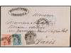 ✉ NORUEGA. 1869. CHRSITIANIA to PARIS. Wrapper (without side
