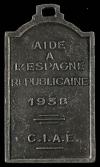ESPAÑA GUERRA CIVIL. MEDALLA o colgante francés AIDE A L'ESP