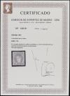** ESPAÑA. Ed. 112. 2 Esc. azul. PIEZA DE LUJO. Cert. CEM. C