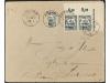 ✉ TOGO. 1915. ANECHO a PORTO NOVO (Dahomey). 10 s. 5 pf. ver