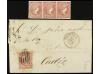 * ✉ ESPAÑA. Ed. 48F. FALSOS POSTALES. 4 cuartos rojo, FALSO 