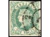 ° ESPAÑA. Ed. 62F. FALSOS POSTALES. 2 reales verde, FALSOS P