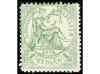 * ESPAÑA. Ed. 150F. FALSOS POSTALES. 1 peseta verde, FALSO P
