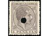 ° ESPAÑA. Ed. 198F. FALSOS POSTALES. 4 pesetas lila, FALSO P