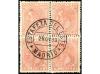 ° ESPAÑA. Ed. 207F. FALSOS POSTALES. 1 peseta rosa, bloque d