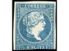 */° CUBA. Ant. 7F. FALSOS POSTALES. 1/2 real azul, FALSO POS