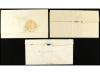 ✉ ESPAÑA. Ed. 1A, 6, 12. 1850-52. Tres cartas circuladas por