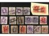 ESPAÑA. 1882-1920. Tres fichas con 40 piezas de diversas emi