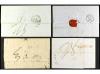 ✉ ITALIA. 1833-55. Cuatro cartas salidas de TRIESTE y dirigi