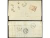 ✉ ITALIA. Sa. S-14 (2). 1861-63. Dos cartas con sello de 10 