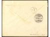 ✉ SUIZA. Yv. 84. 1889. GENEVE a LONDRES. 50 cts. azul, dent.