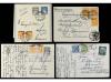 ✉ DINAMARCA. 1905-40. Lot of 14 covers and cards with redire