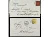 ✉ LEVANTE: CORREO FRANCES. 1877-83. 5 covers with french sta