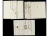 ✉ MONACO. 1740-1778. 3 covers with ´MONACO´ manuscript mark.