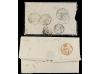 ✉ TAHITI. 1848-69. 2 covers from RAIATEA and PAPEETE. 