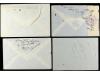 ✉ LIBIA. 1930-12. 4 covers, one addressed to a wounded itali