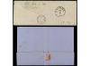✉ PORTUGAL. 1869. 2 covers with 120 reis stamp to France and