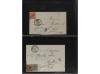 ✉ BELGICA. 1865-71. Lot of 38 covers, foreign destinations. 