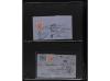 ✉ BELGICA. 1865-71. Lot of 38 covers, foreign destinations. 