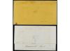 ✉ SALVADOR. 1863-65. 2 covers to USA with FRANCO mark red an